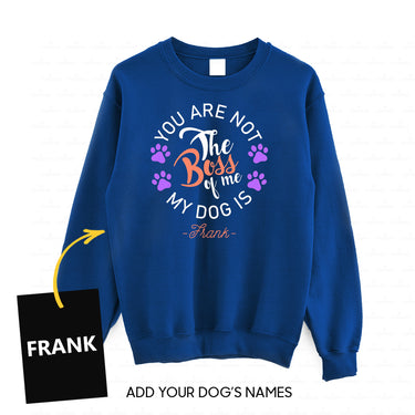 Personalized Dog Gift Idea - The Boss Of Me Purple Paws For Dog Lovers - Standard Crew Neck Sweatshirt